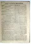 PERIODICAL. The Canton Register. Vols. 2-3 and 7-8, bound in 2 vols. 1829-30; 1834-35. Vol. 7 lacks 18 numbers.